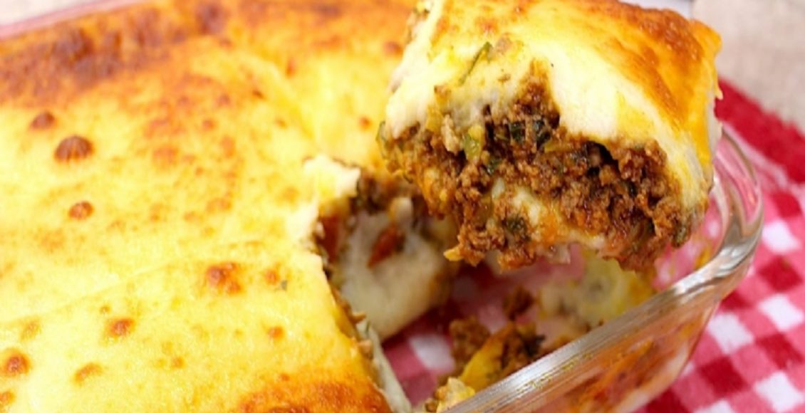 Escondidinho de carne moída com queijo e purê de batata - receita - Fonte: Pixabay