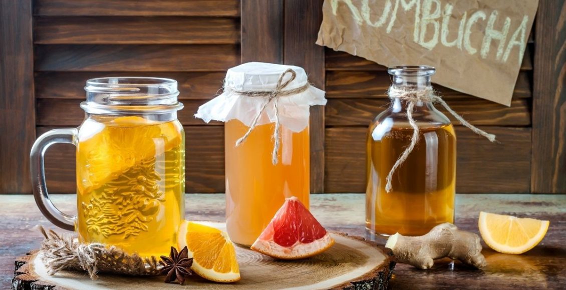 Conheça os benefícios da Kombucha, a bebida fermentada que faz bem a saúde. Reprodução: canva
