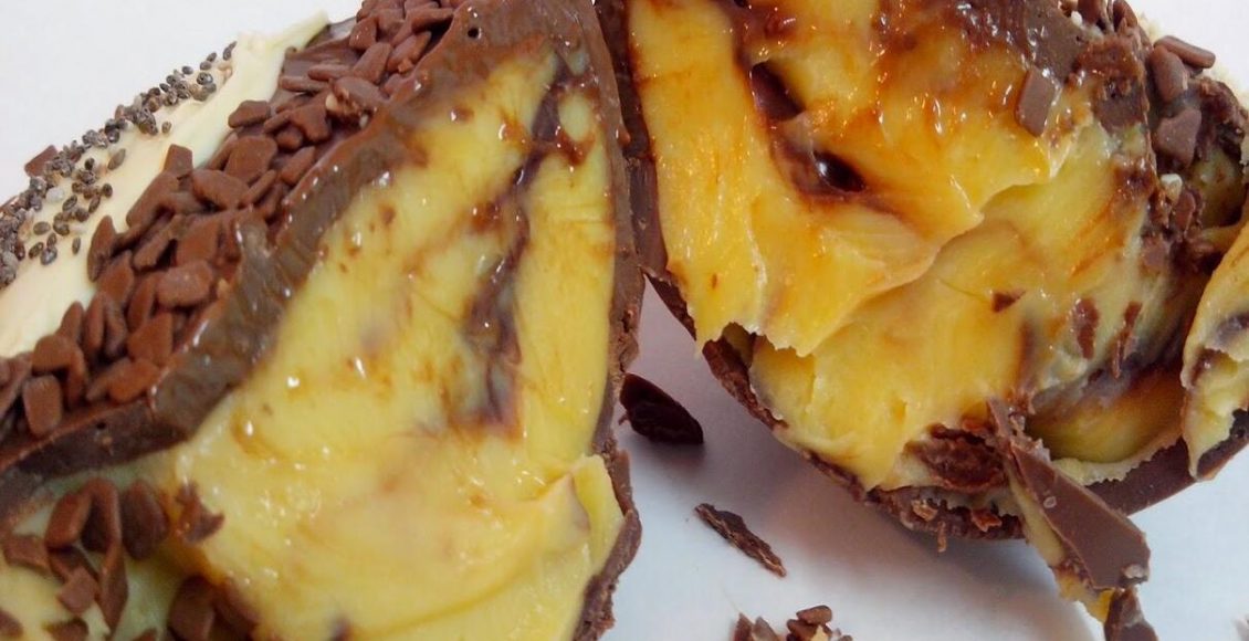Ovo de Páscoa recheado com mousse de maracujá - veja como fazer receita mais fácil do mundo - Fonte: Pinterest
