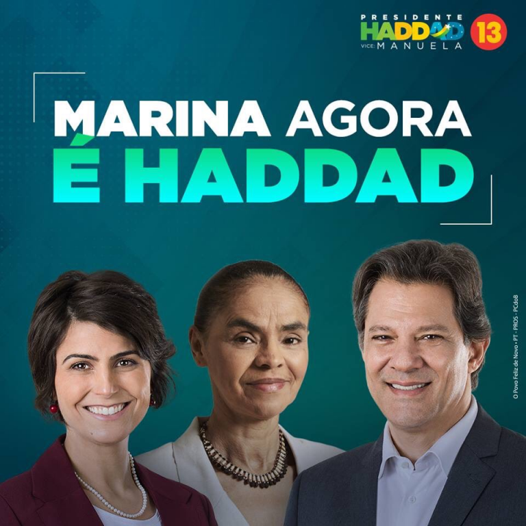 Marina Silva apoia o PT