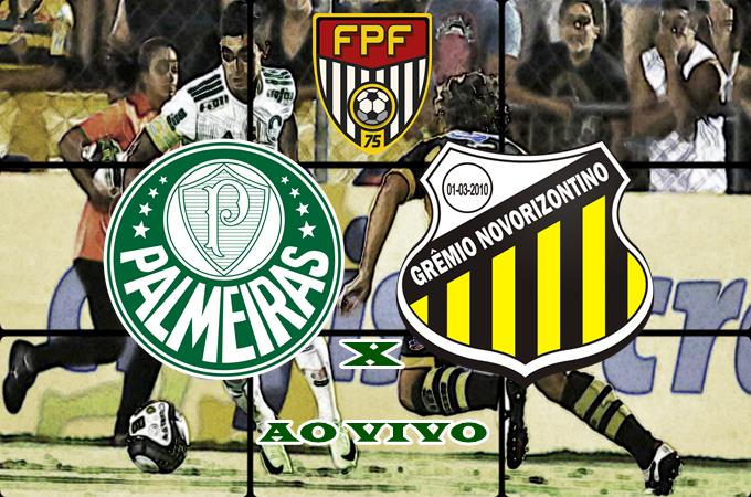Jogo Palmeiras x Novorizontino ao vivo online nesta quarta. Foto/Montagem