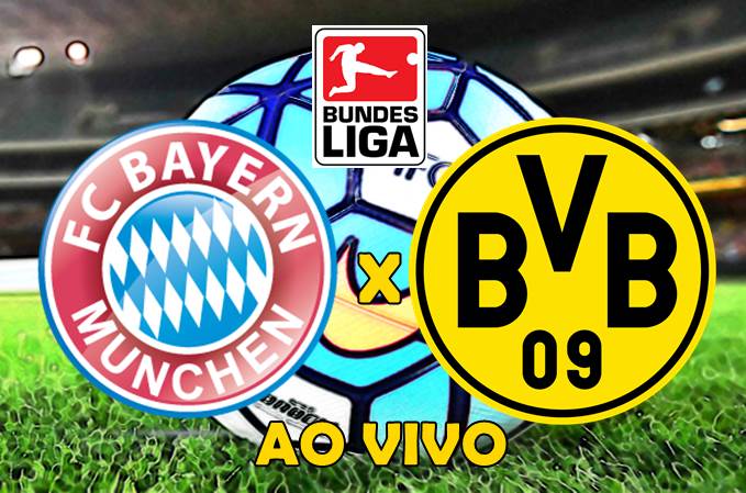 Futebol almeão ao vivo: Bayern de Munique vs Borussia Dortmund ao vivo online. foto/Montagem