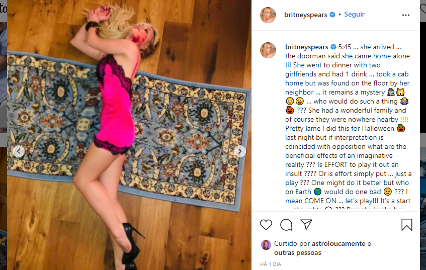 Britney Spears Desabafa e Fala Detalhes da Relação Com a Mãe; Saiba Mais / Reprodução: Instagram