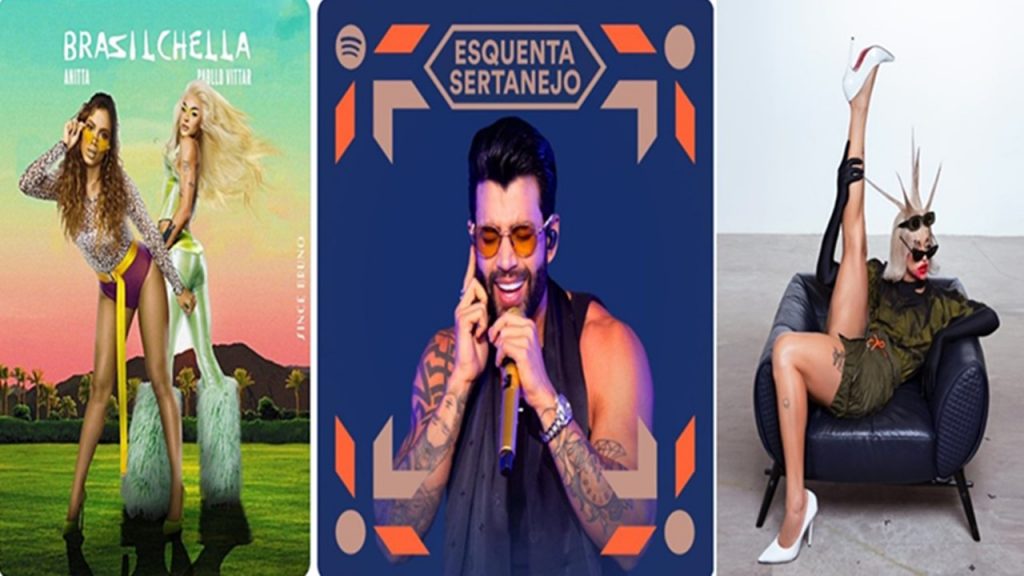 Anitta e Pabllo Vittar juntos na Califórina. Cantora Luiza fala de luto por Maurílio, e Gusttavo Lima enfrenta problemas com a justiça - Montagem