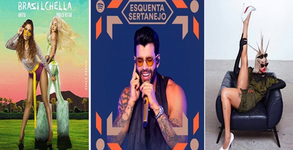 Anitta e Pabllo Vittar juntos na Califórina. Cantora Luiza fala de luto por Maurílio, e Gusttavo Lima enfrenta problemas com a justiça - Montagem