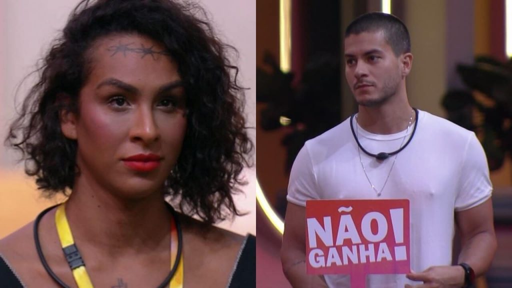 BBB 22: Linn da Quebrada fala para Arthur Aguiar que ele não vai ganhar o prêmio; veja. Foto: Reprodução/Twitter