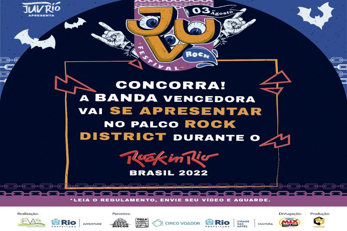 A prefeitura do Rio de Janeiro divulgou lista de bandas que irão participar do JUV Rock Festival - Foto: divulgação