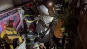 Desabamento deixa um morto em SP; causa é investigada. Imagem: Corpo de Bombeiros