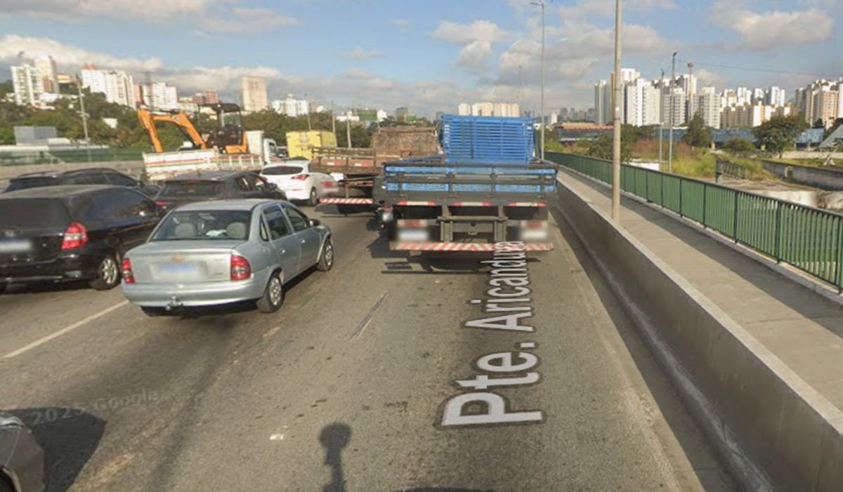 Ponte Aricanduva, em São Paulo. Imagem: Google Maps