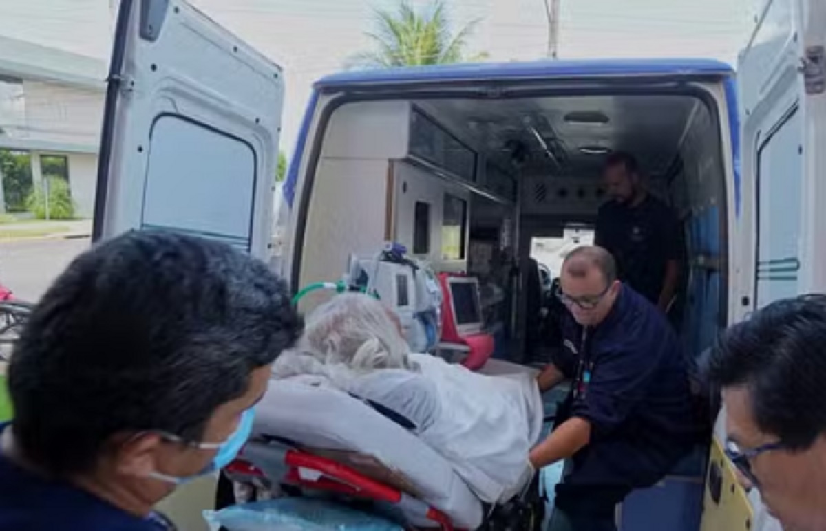 Cacique Raoni luta pela vida em São Paulo. Imagem: Hospital Dois Pinheiros/Sinop