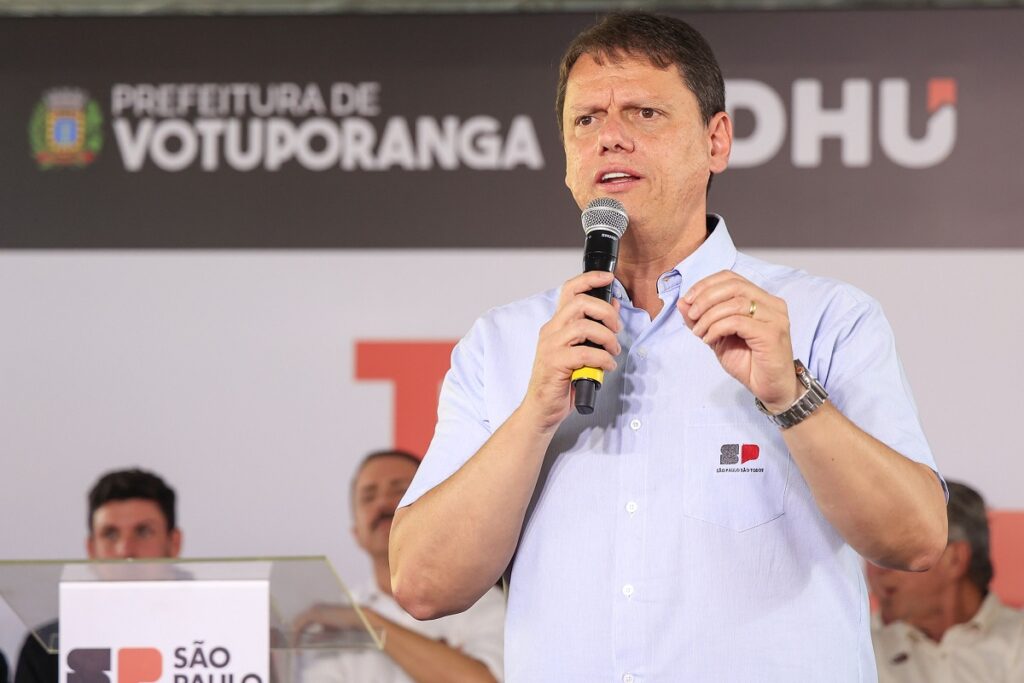 Gestão Tarcísio tem 63,2% de aprovação, diz Paraná Pesquisas. Imagem: João Valério/Governo Estado SP