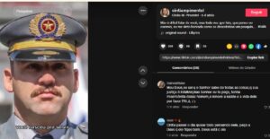 ‘Não é difícil falar de você’, diz esposa de tenente Pimentel. Imagem: reprodução TikTok