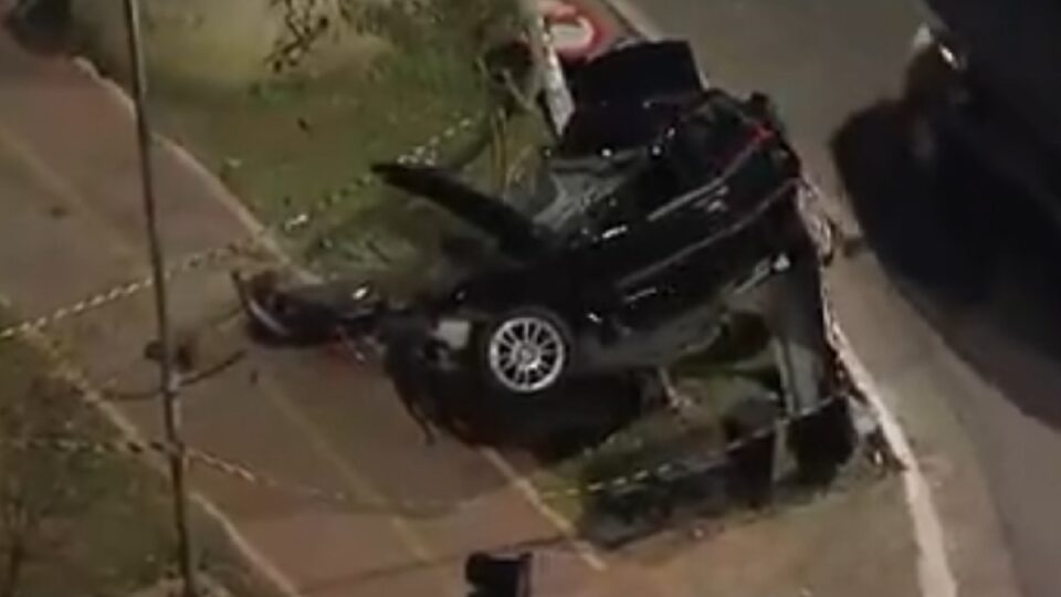 Dois acidentes de carro deixam feridos nesta madrugada em SP. Imagem: Reprodução TV Globo