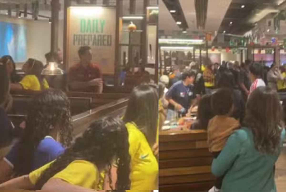 Entenda o que aconteceu no Center Norte durante jogo do Brasil. Imagem: Reprodução Redes Sociais