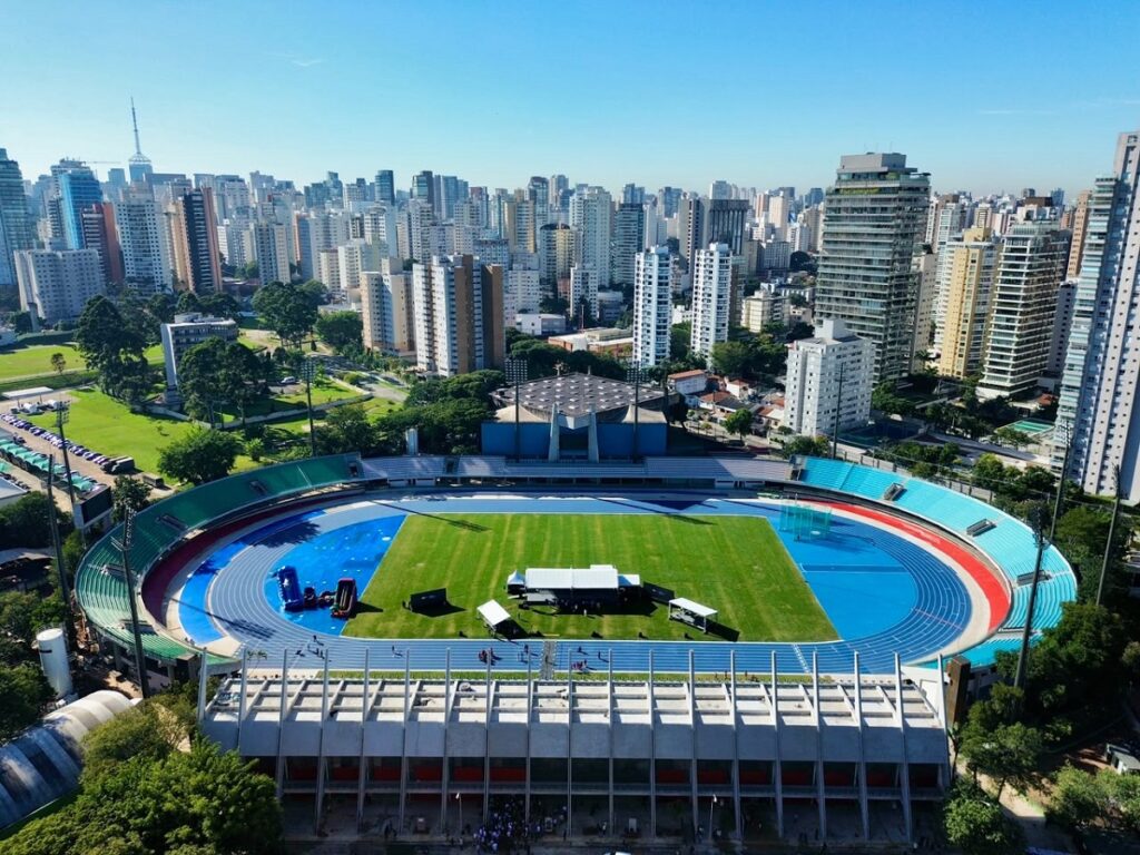 Estádio do Ibirapuera é reaberto após obra de R$ 90 milhões. Imagem: Sergio Barzaghi/Prefeitura de São Paulo
