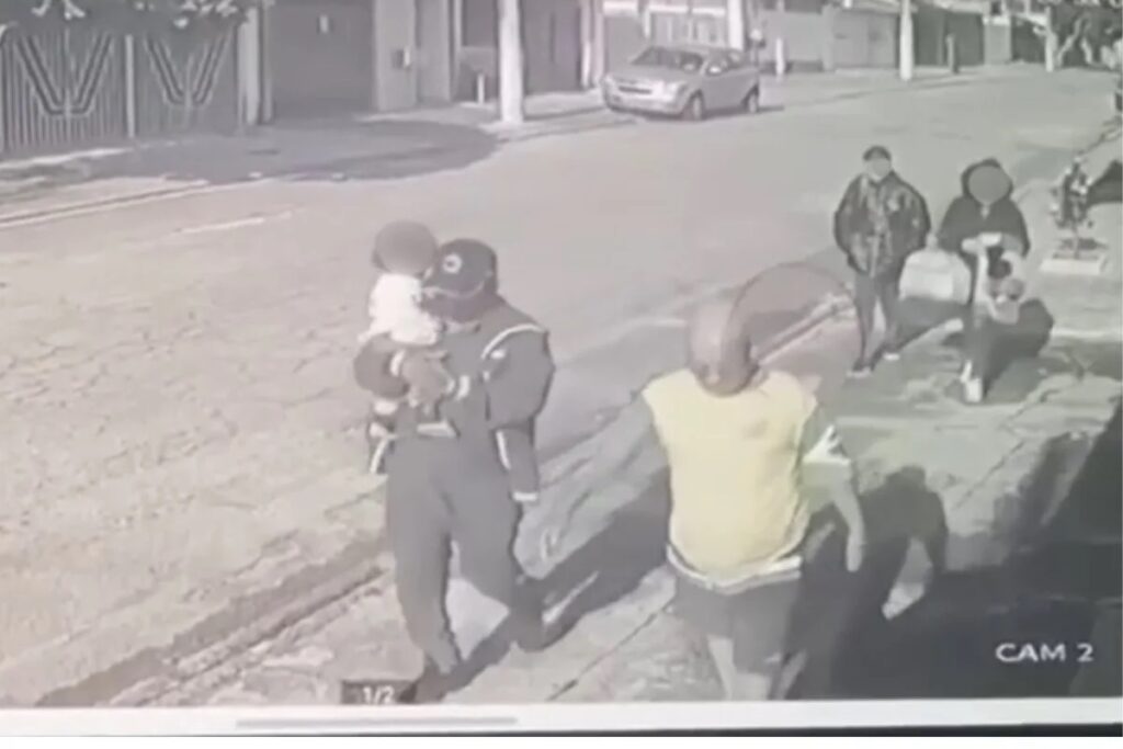 Polícia teme que acusado de atirar em tenente fuja do país. Imagem: Reprodução câmeras de segurança