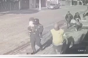 Polícia teme que acusado de atirar em tenente fuja do país. Imagem: Reprodução câmeras de segurança