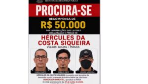 Tenente Pimentel: polícia oferece R$ 50 mil a quem achar atirador. Imagem: Reprodução