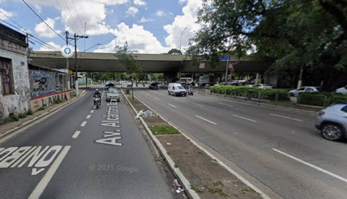 Radial Leste terá trecho interditado por 120 dias. Imagem: Google Maps