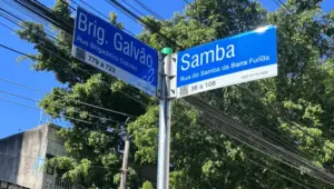 Rua do Samba é oficializada e ganha placa na Barra Funda. Imagem: Divulgação