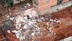 Desabamento de prédio deixa 20 desalojados. Imagem: Reprodução Viva ABC