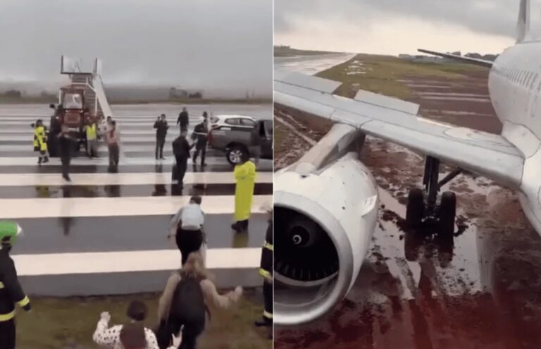 Voo de Guarulhos que derrapa em Cascavel será investigado. Imagem: Reprodução Redes sociais