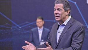 Nunes furioso com Haddad após debate: entenda o que houve. Imagem: Divulgação TV Bandeirantes