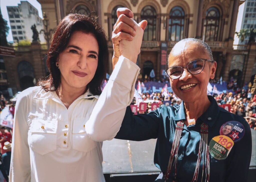 Marina Silva é alvo de hostilidade no 1º dia de campanha em SP. Imagem: Campanha Fernando Haddad