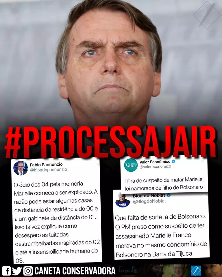Hashtag #ProcessaJair segue no topo dos assuntos mais quentes